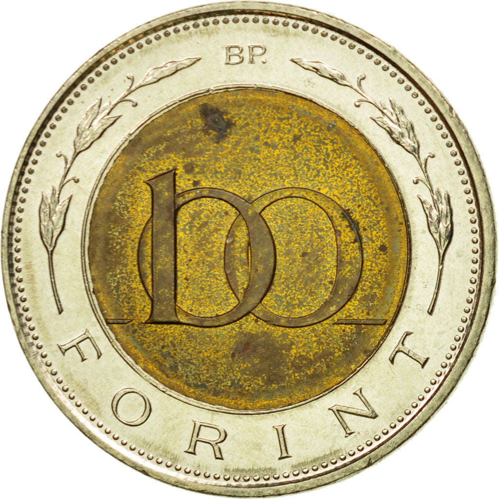 Coin, Hungary, 100 Forint, 1997, Budapest, EF(40-45), Bi-Metallic, KM:721