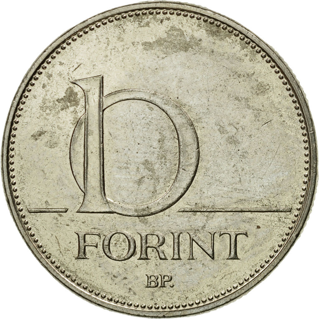 Coin, Hungary, 10 Forint, 2003, AU(55-58), Copper-nickel, KM:695