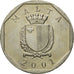 Moneta, Malta, 50 Cents, 2001, British Royal Mint, BB, Rame-nichel, KM:98