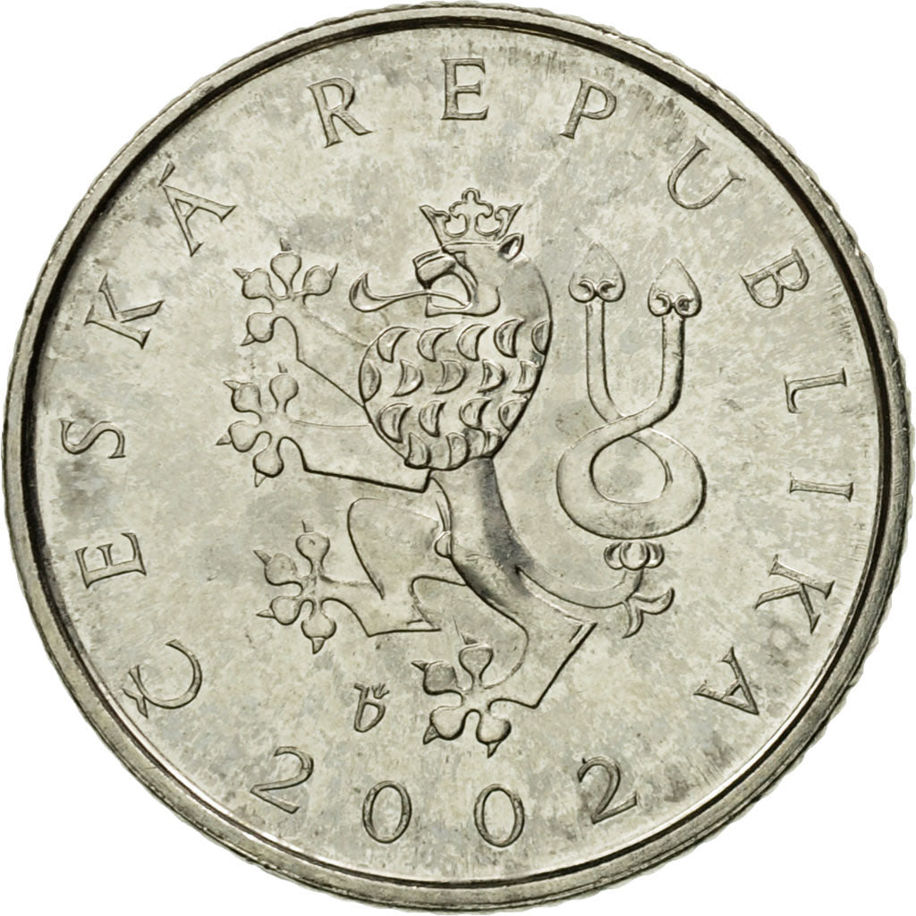 Münze, Tschechische Republik, Koruna, 2002, SS, Nickel plated steel, KM:7