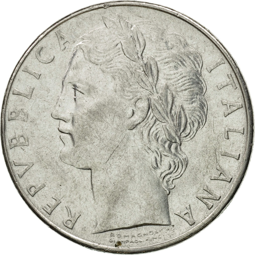 Moneta, Włochy, 100 Lire, 1977, Rome, AU(55-58), Stal nierdzewna, KM:96.1