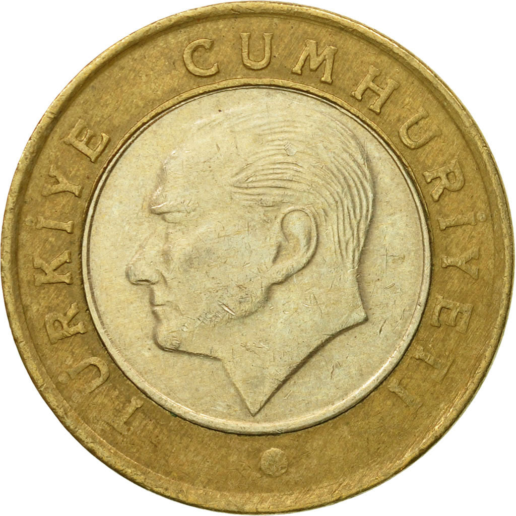 Moneta, Turcja, Lira, 2009, EF(40-45), Bimetaliczny, KM:1244