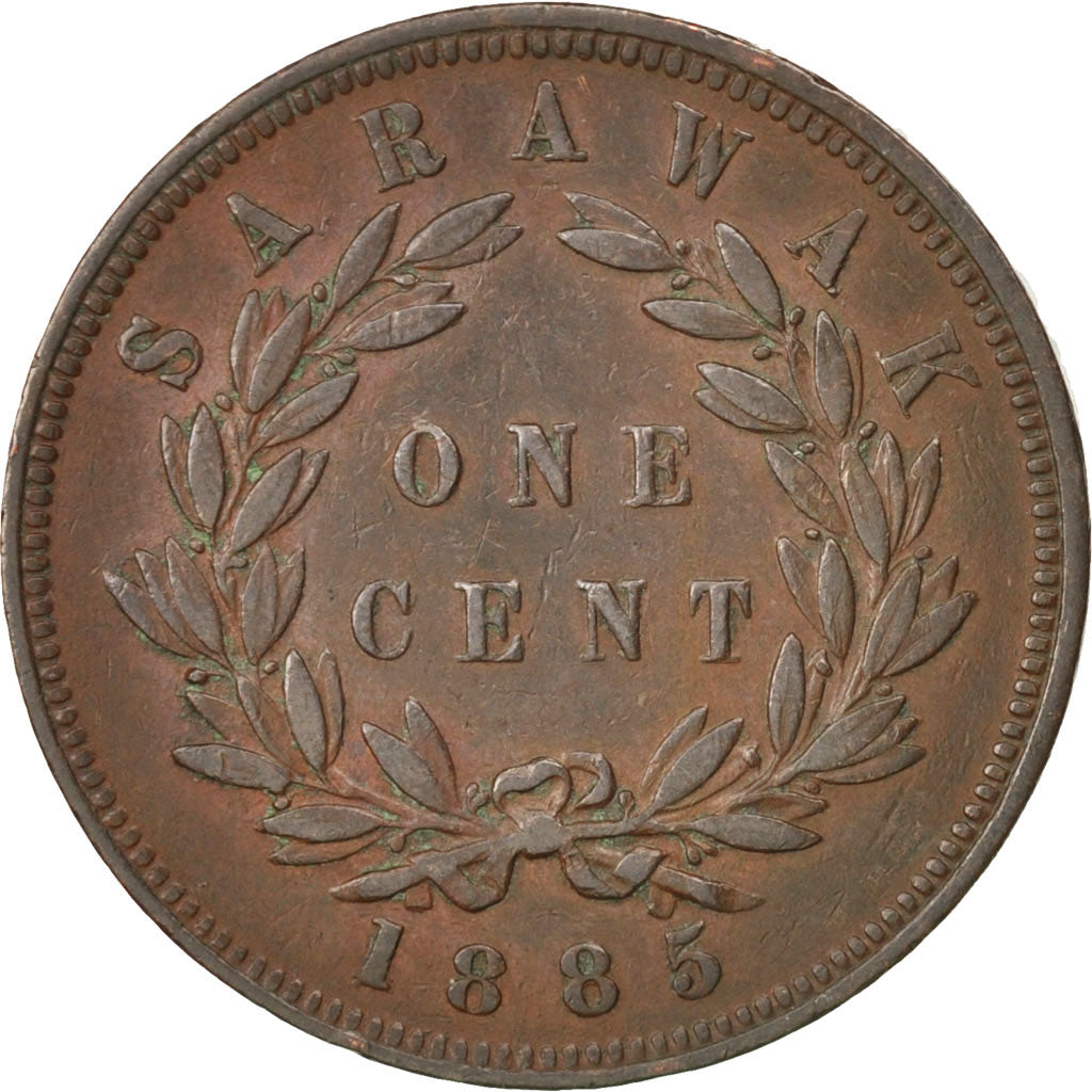 Coin, Sarawak, Charles J. Brooke, Cent, 1885, Heaton, AU(50-53), Copper, KM:6
