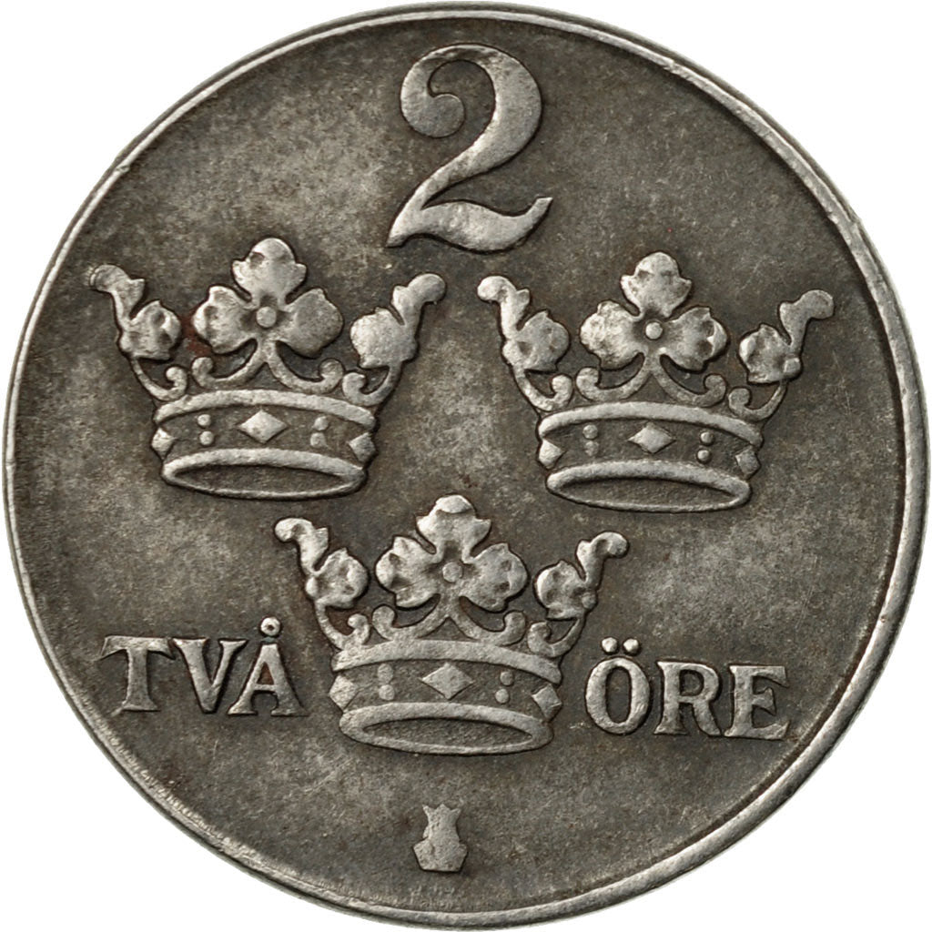 Monnaie, Suède, Gustaf V, 2 Öre, 1947, TTB, Iron, KM:811