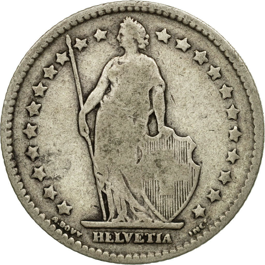 Coin, Switzerland, Franc, 1899, Bern, VF(20-25), Silver, KM:24
