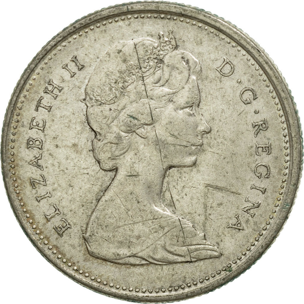 Coin, Canada, Elizabeth II, 25 Cents, 1968, Royal Canadian Mint, Ottawa