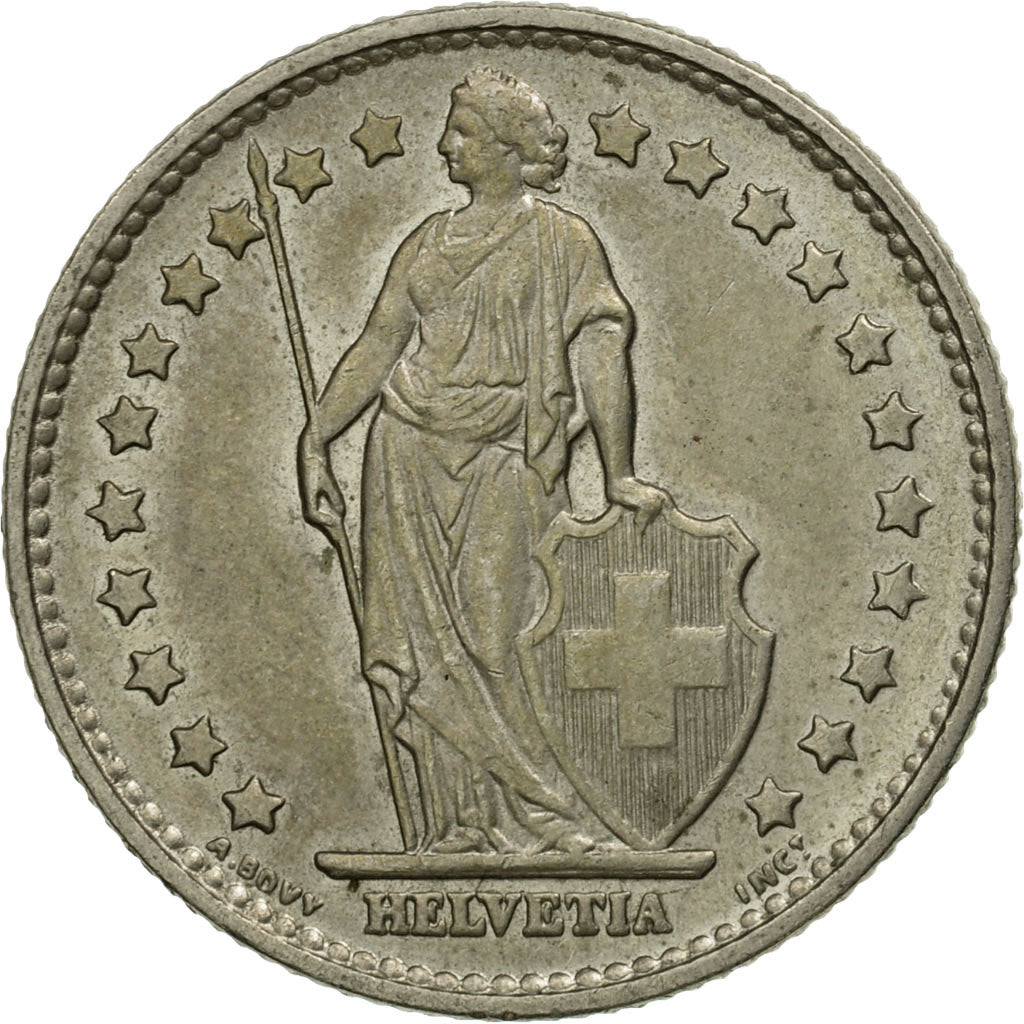 Moneda, Suiza, Franc, 1971, Bern, MBC+, Cobre - níquel, KM:24a.1