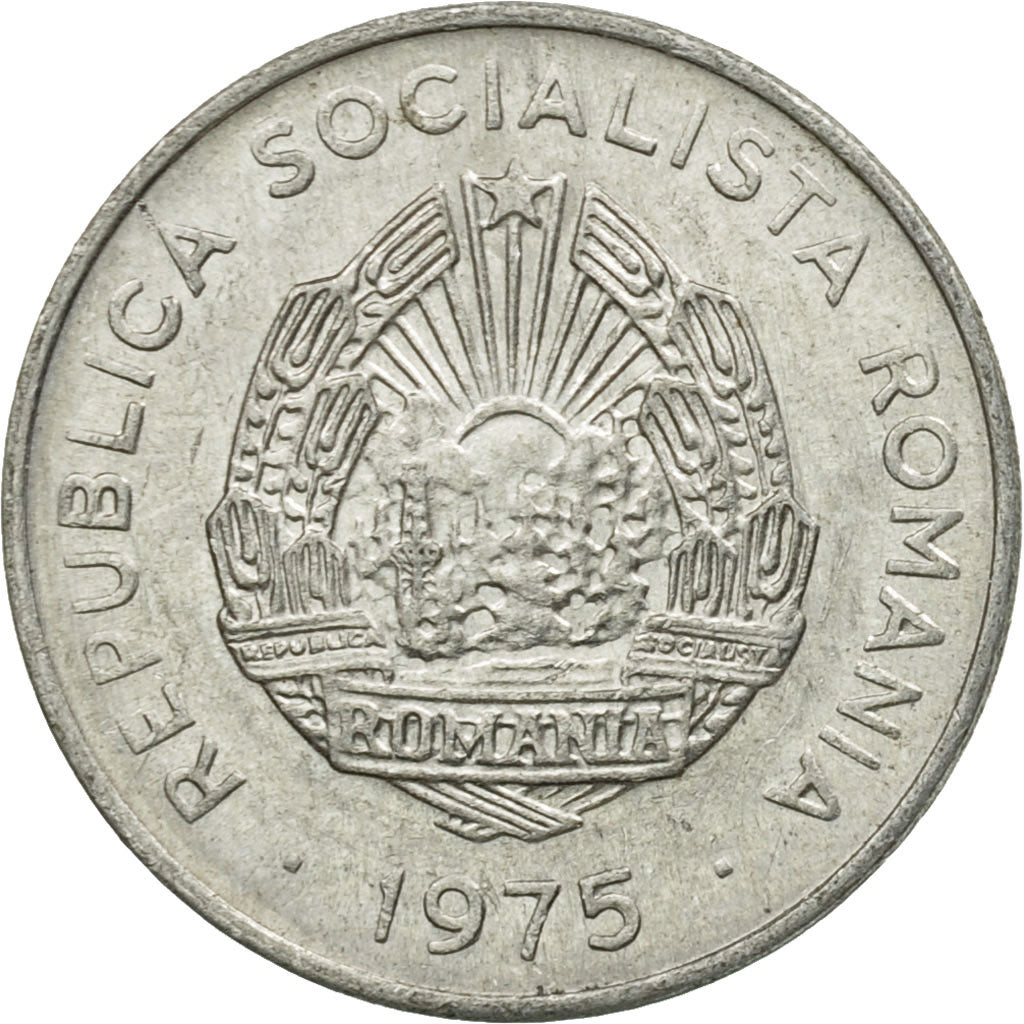 Monnaie, Roumanie, 15 Bani, 1975, TTB+, Aluminium, KM:93a