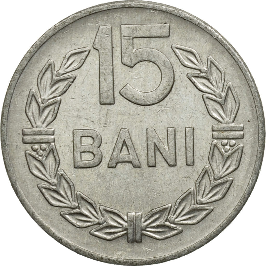 Monnaie, Roumanie, 15 Bani, 1975, TTB+, Aluminium, KM:93a