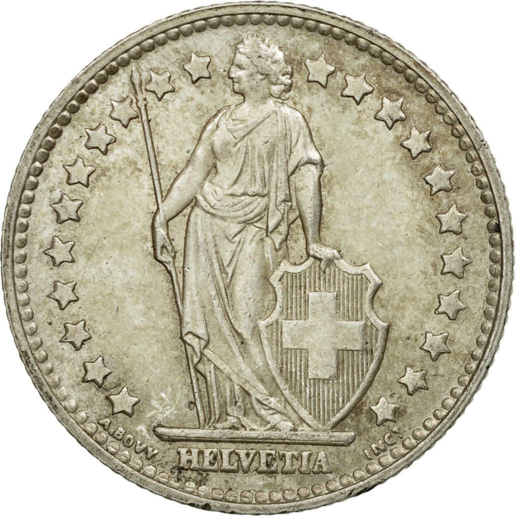 Coin, Switzerland, Franc, 1952, Bern, EF(40-45), Silver, KM:24