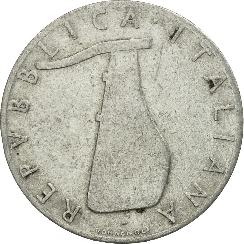 Coin, Italy, 5 Lire, 1954, Rome, EF(40-45), Aluminum, KM:92
