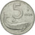 Moneda, Italia, 5 Lire, 1954, Rome, MBC, Aluminio, KM:92