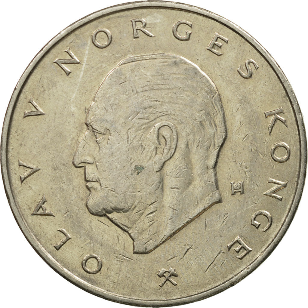 Moneta, Norvegia, Olav V, 5 Kroner, 1979, BB, Rame-nichel, KM:420