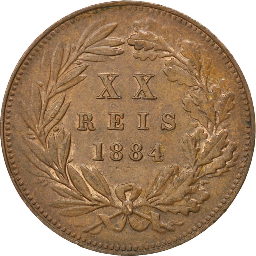 Monnaie, Portugal, Luiz I, 20 Reis, 1884, SUP, Bronze, KM:527