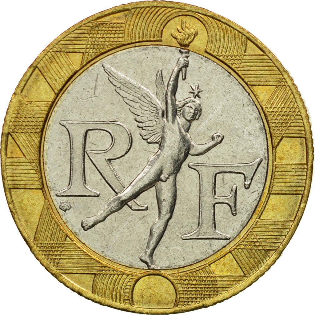 Moneta, Francia, Génie, 10 Francs, 1988, Paris, BB, Bi-metallico, KM:964.1