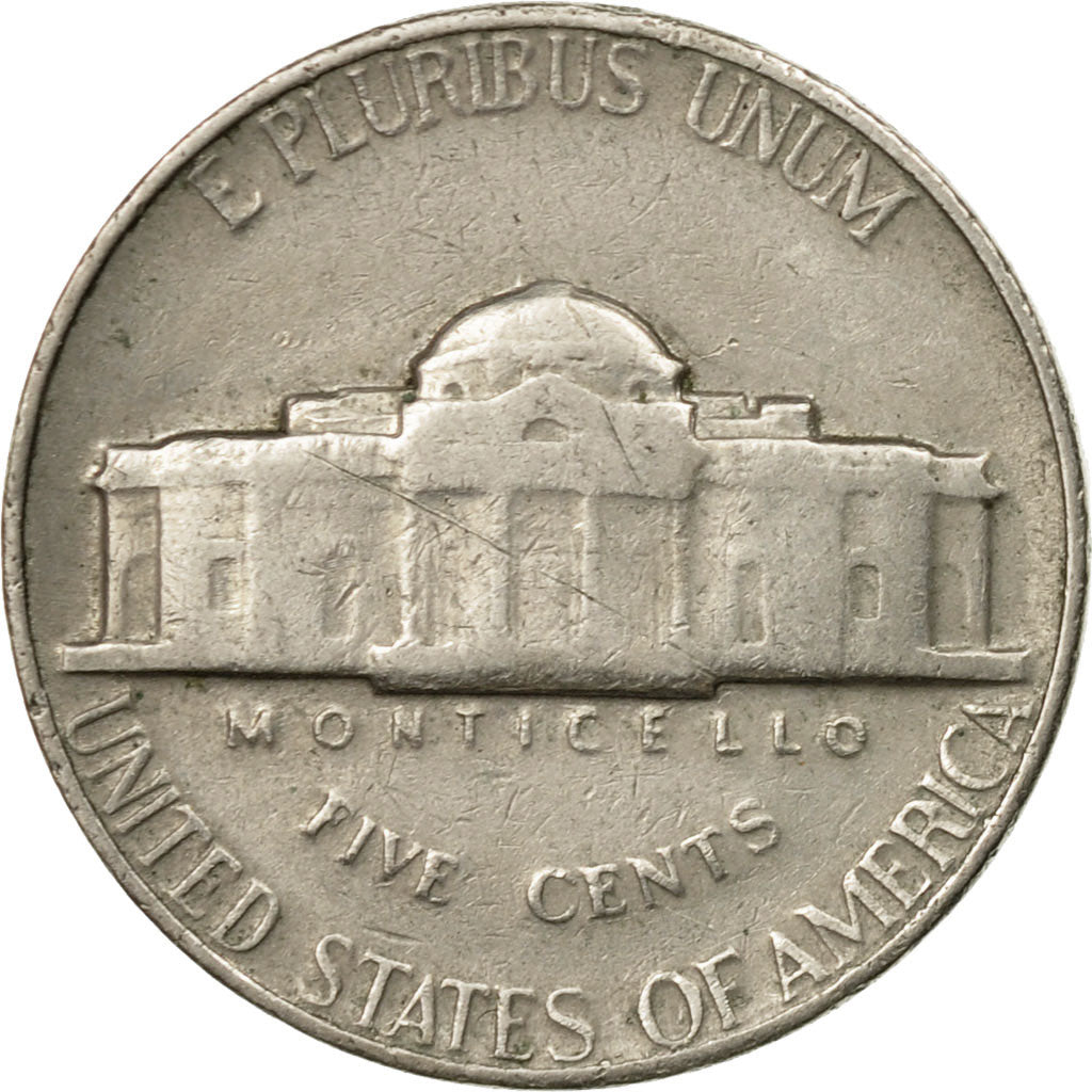 Moneda, Estados Unidos, Jefferson Nickel, 5 Cents, 1964, U.S. Mint