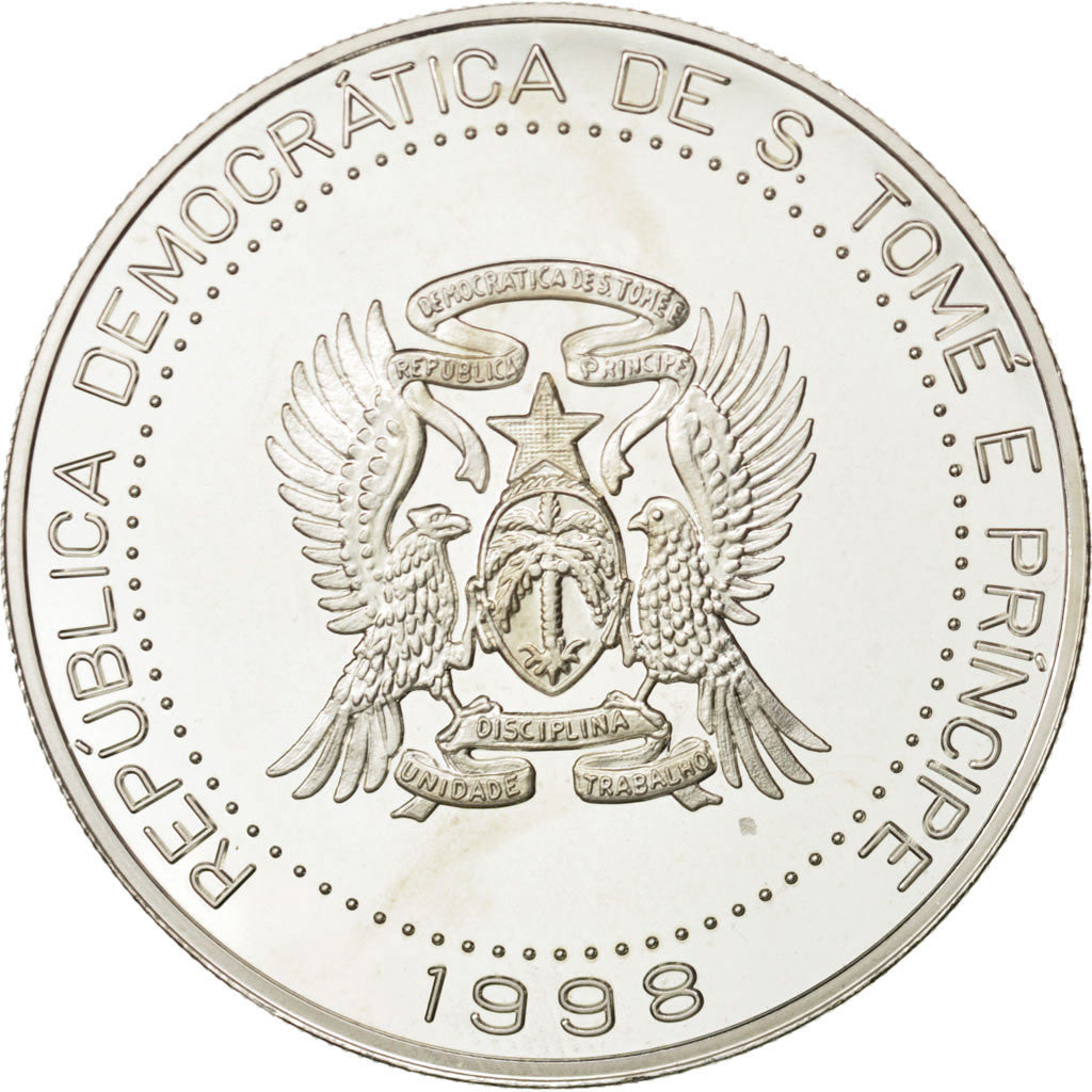 Coin, SAINT THOMAS & PRINCE ISLAND, 2000 Dobras, 1998, MS(65-70), Copper-nickel