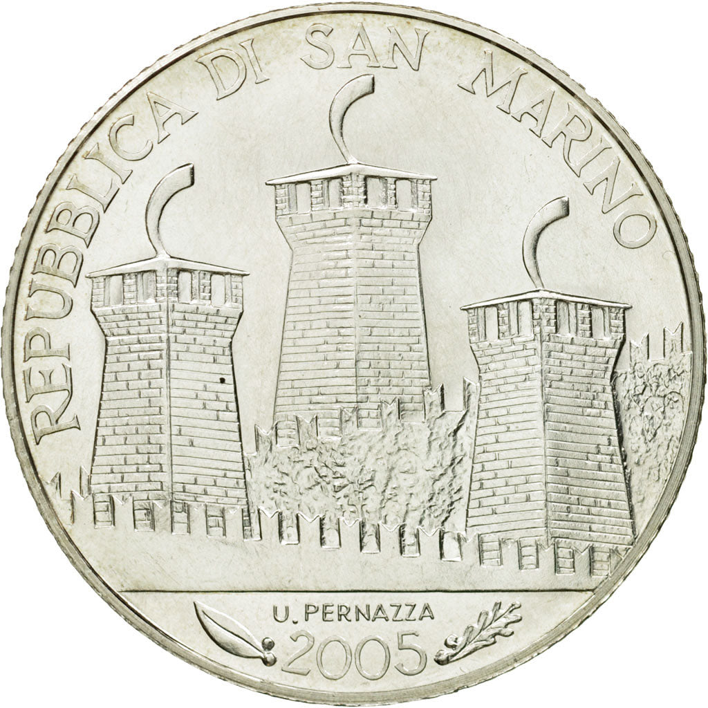 San Marino, 5 Euro, 2005, MS(65-70), Silver, KM:468