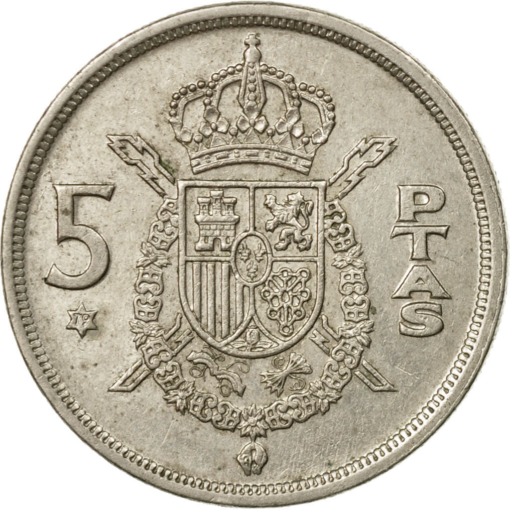 Coin, Spain, Juan Carlos I, 5 Pesetas, 1979, EF(40-45), Copper-nickel, KM:807