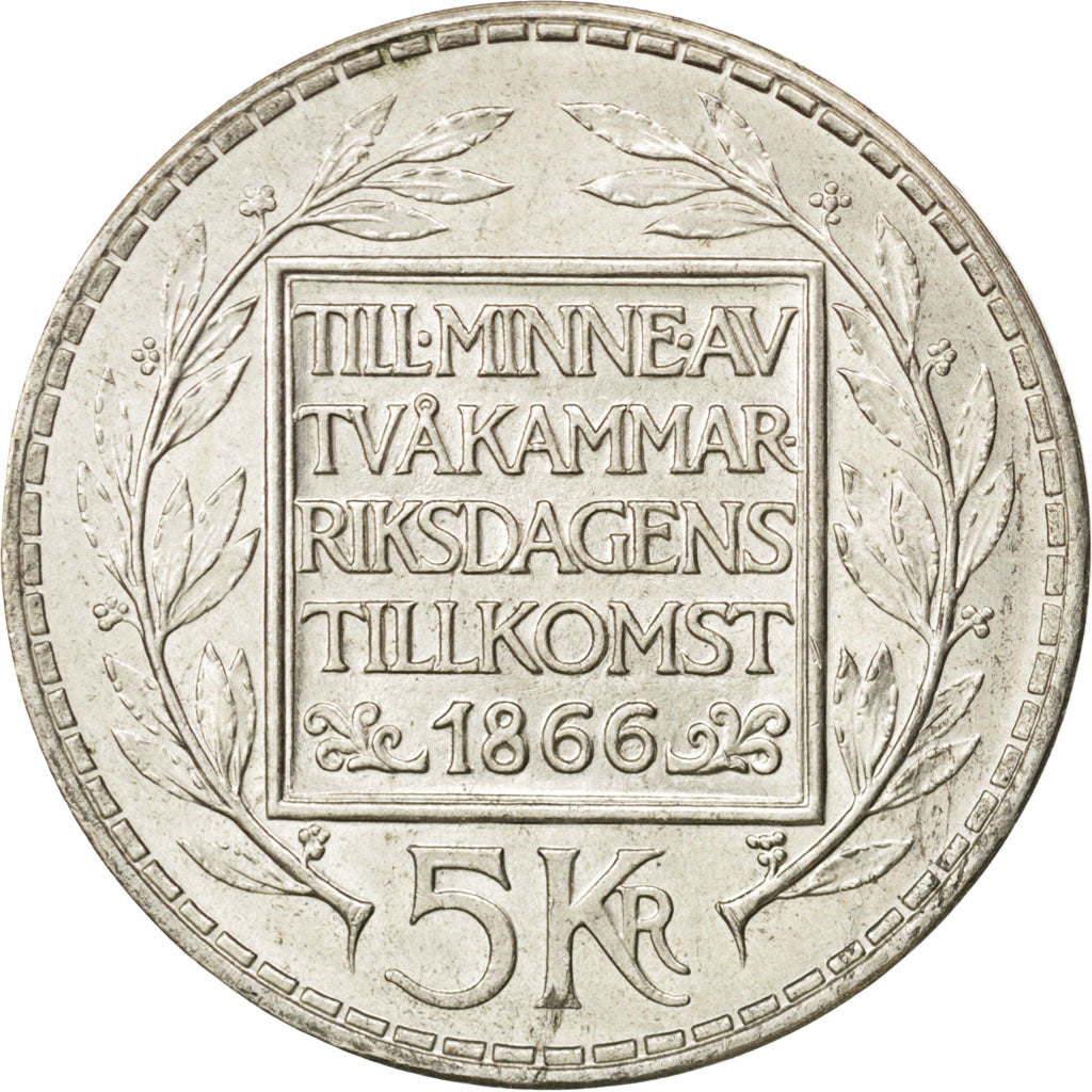 Moneta, Svezia, Gustaf VI, 5 Kronor, 1966, SPL, Argento, KM:839