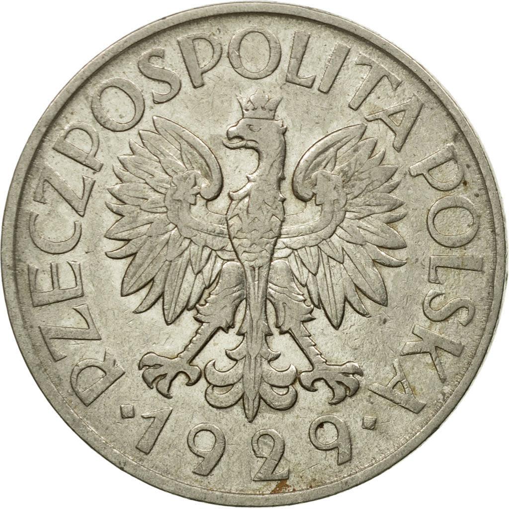 Coin, Poland, Zloty, 1929, Warsaw, EF(40-45), Nickel, KM:14