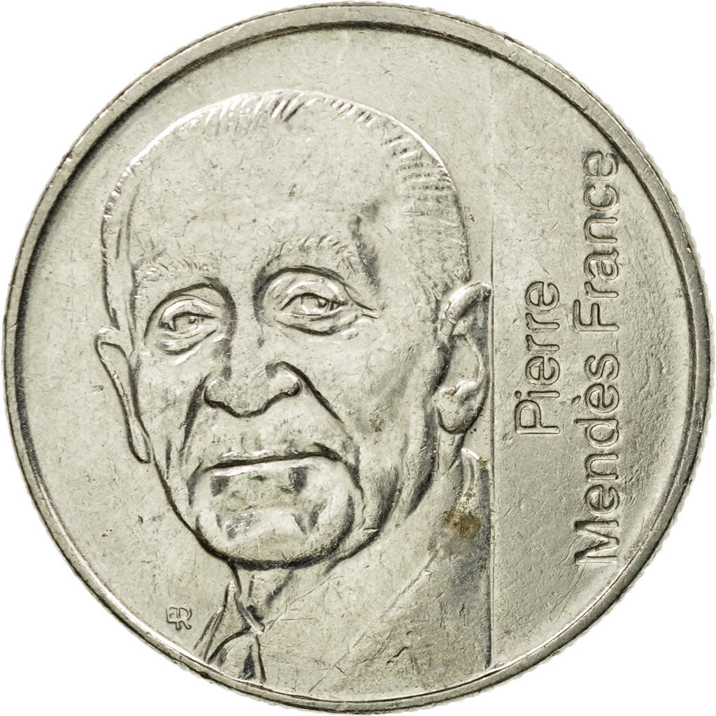 Coin, France, Mendès France, 5 Francs, 1992, Paris, EF(40-45), Nickel, KM:1006