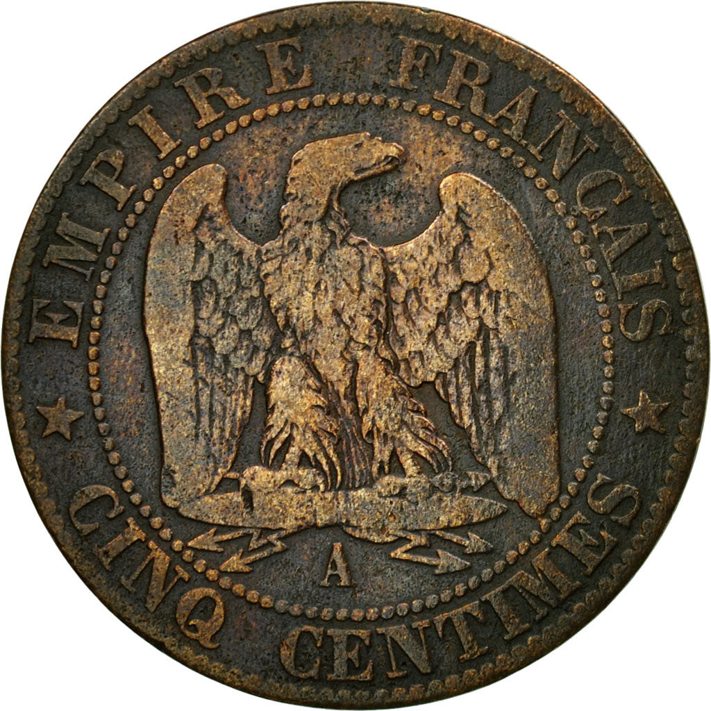 Coin, France, Napoleon III, Napoléon III, 5 Centimes, 1856, Paris, VF(30-35)