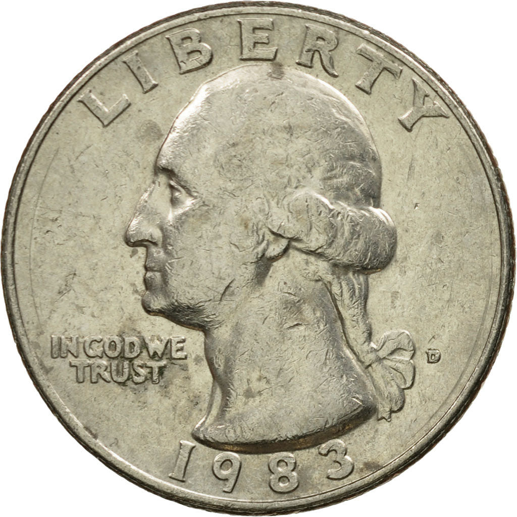 Coin, United States, Washington Quarter, Quarter, 1983, U.S. Mint, Denver