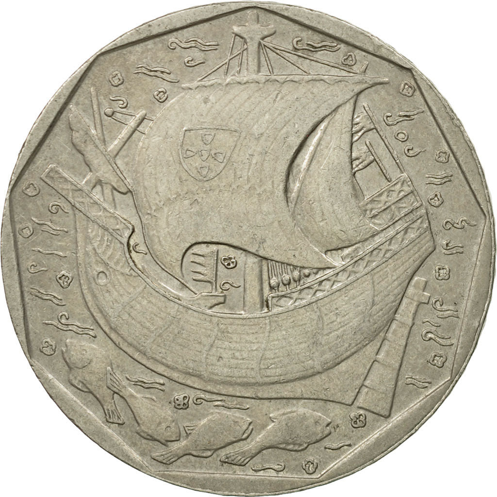 Coin, Portugal, 50 Escudos, 1988, EF(40-45), Copper-nickel, KM:636