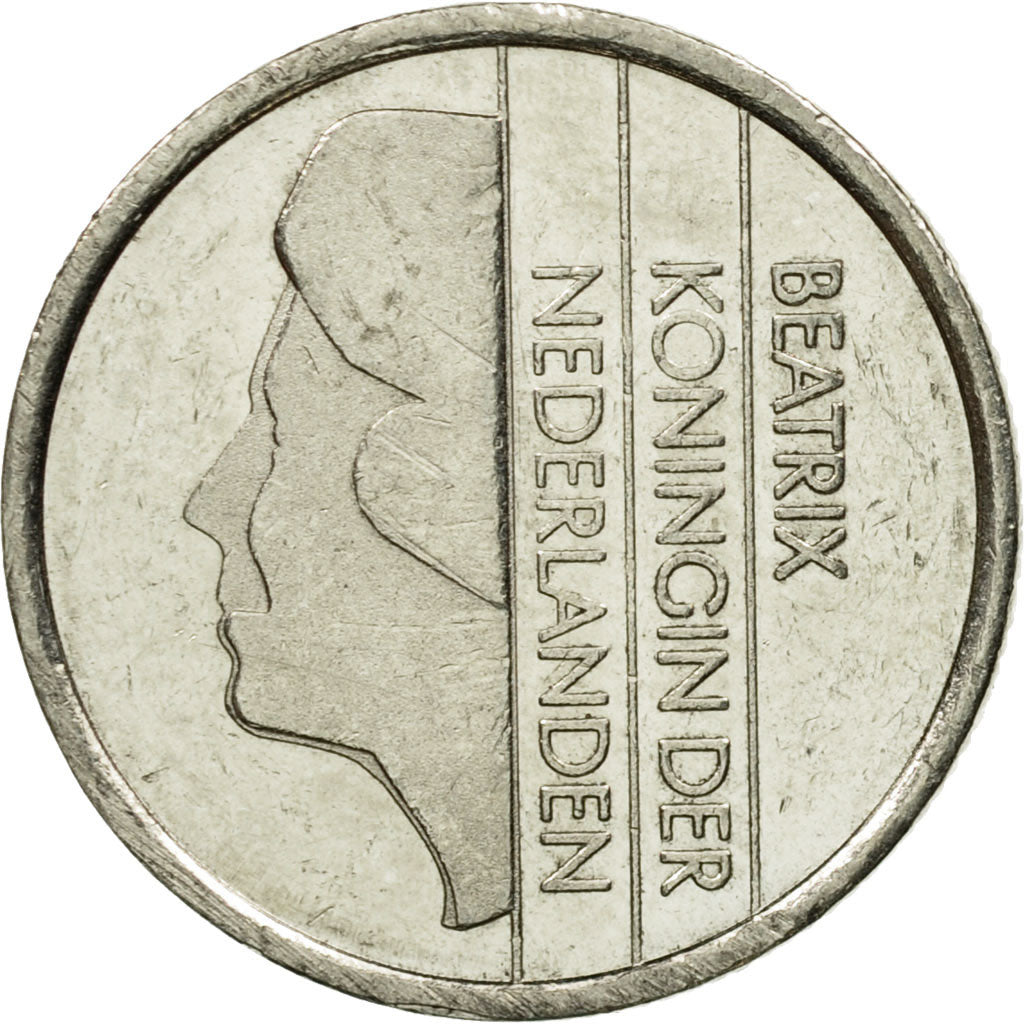 Coin, Netherlands, Beatrix, 25 Cents, 1997, EF(40-45), Nickel, KM:204