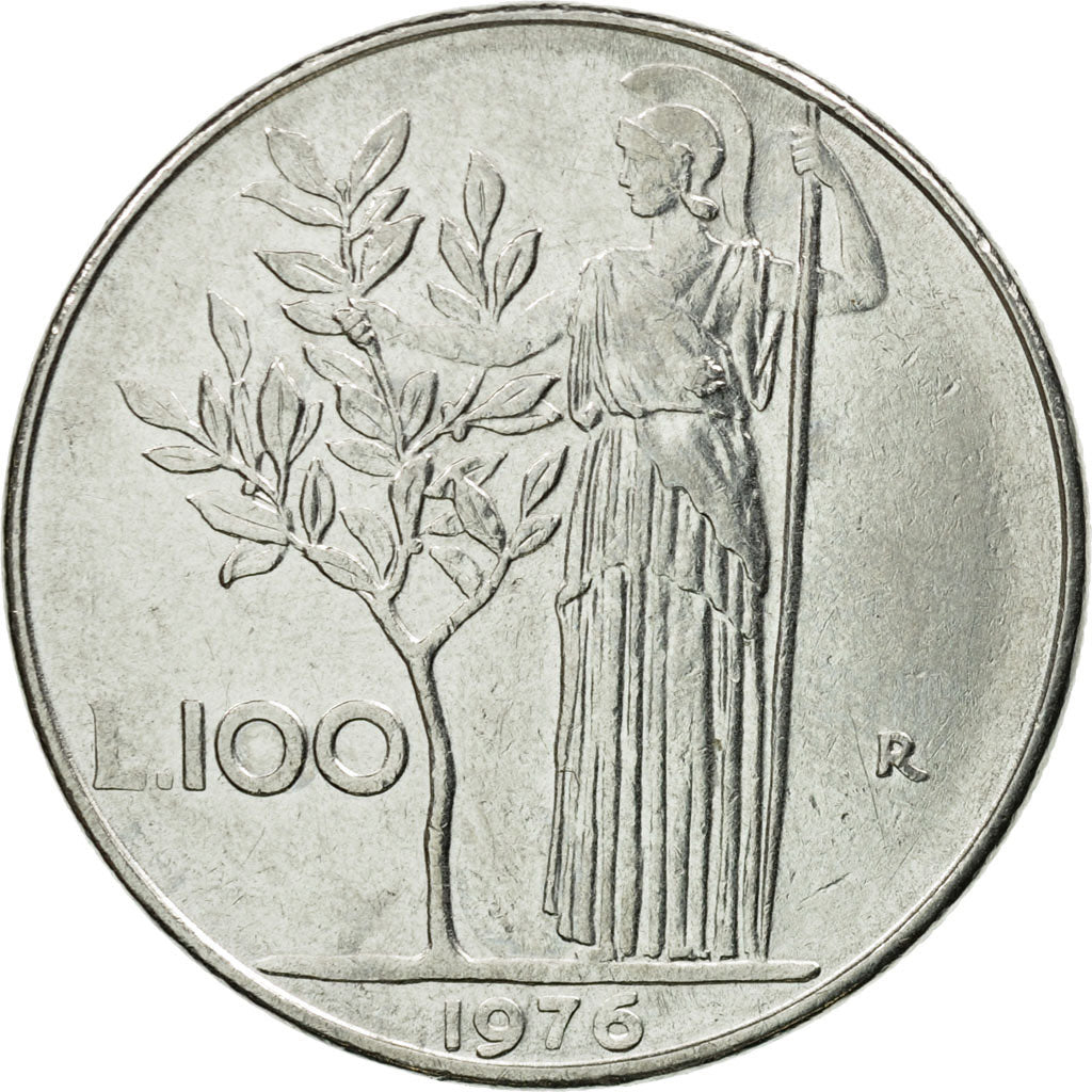 Münze, Italien, 100 Lire, 1976, Rome, SS, Stainless Steel, KM:96.1