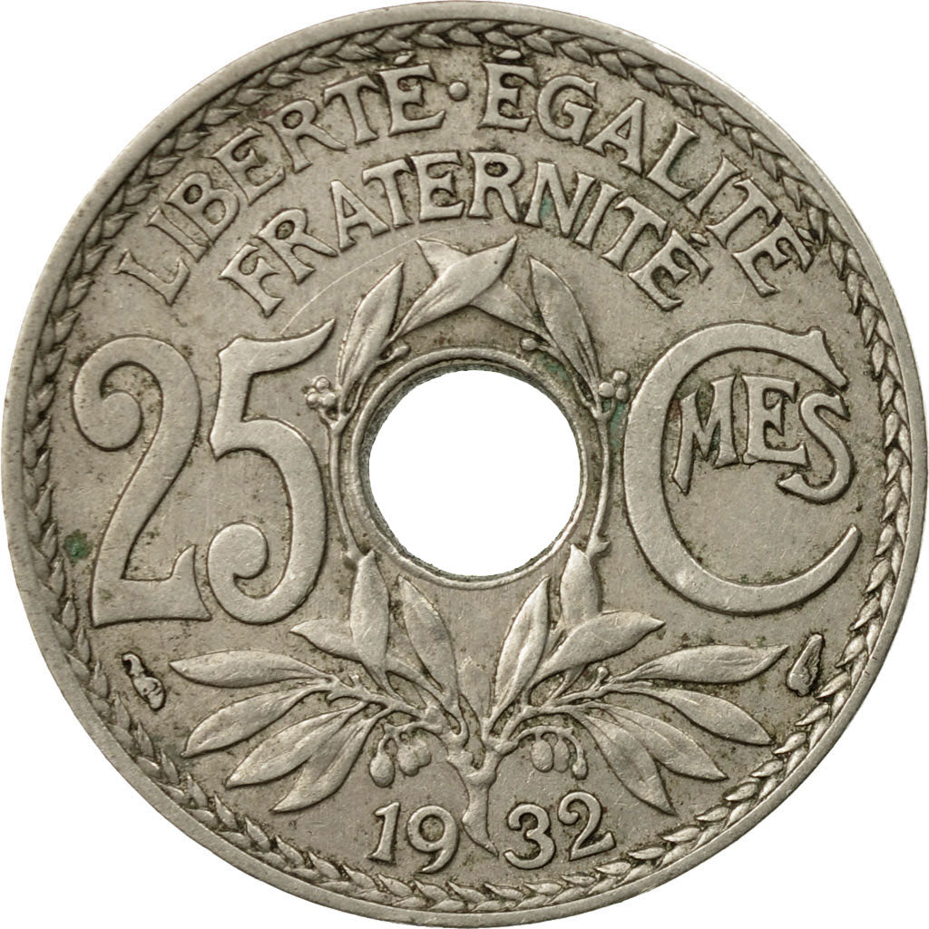 Coin, France, Lindauer, 25 Centimes, 1932, EF(40-45), Copper-nickel, KM:867a
