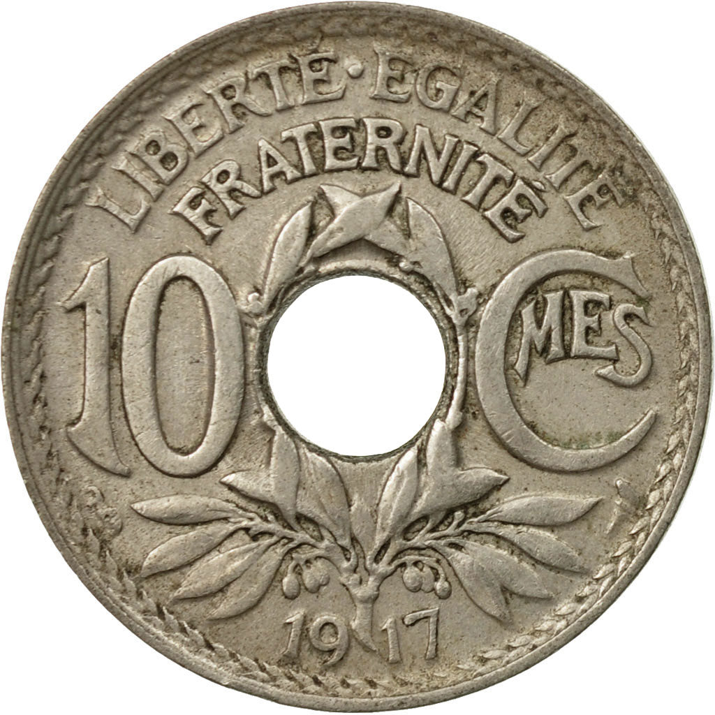 Coin, France, Lindauer, 10 Centimes, 1917, Paris, EF(40-45), Copper-nickel