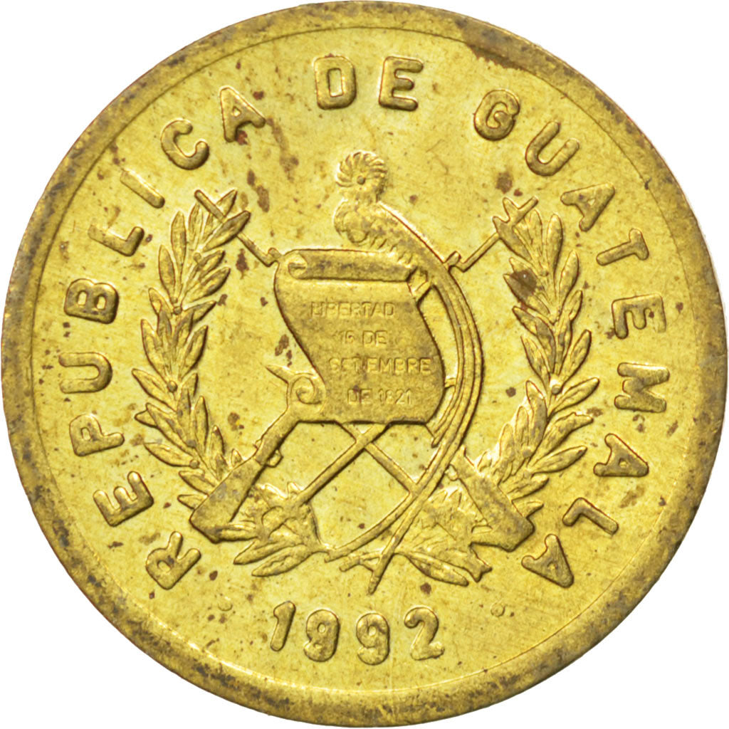 Moneta, Guatemala, Centavo, Un, 1992, SPL, Ottone, KM:275.3