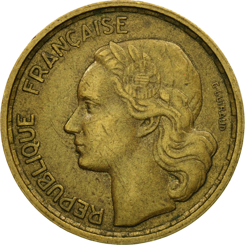 Coin, France, Guiraud, 10 Francs, 1957, Paris, EF(40-45), Aluminum-Bronze