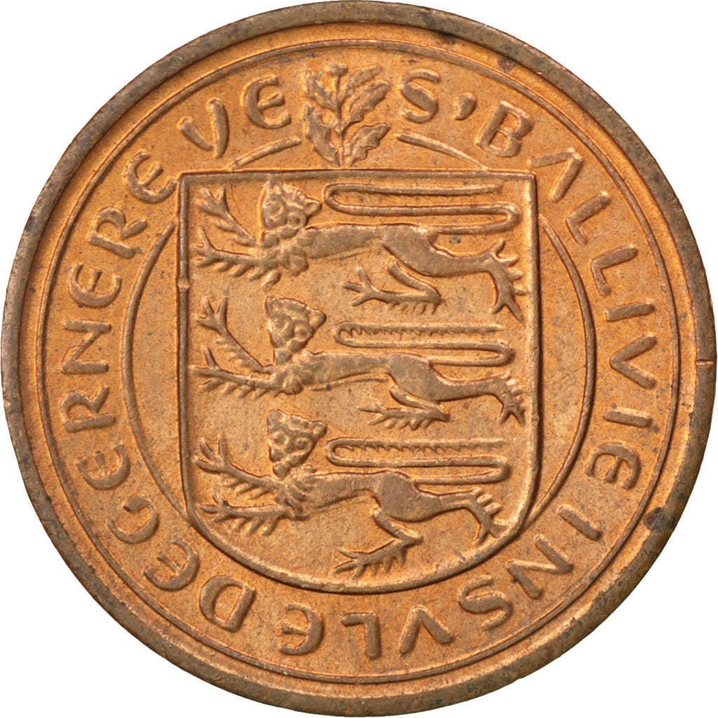 Coin, Guernsey, Elizabeth II, 1/2 New Penny, 1971, MS(63), Bronze, KM:20