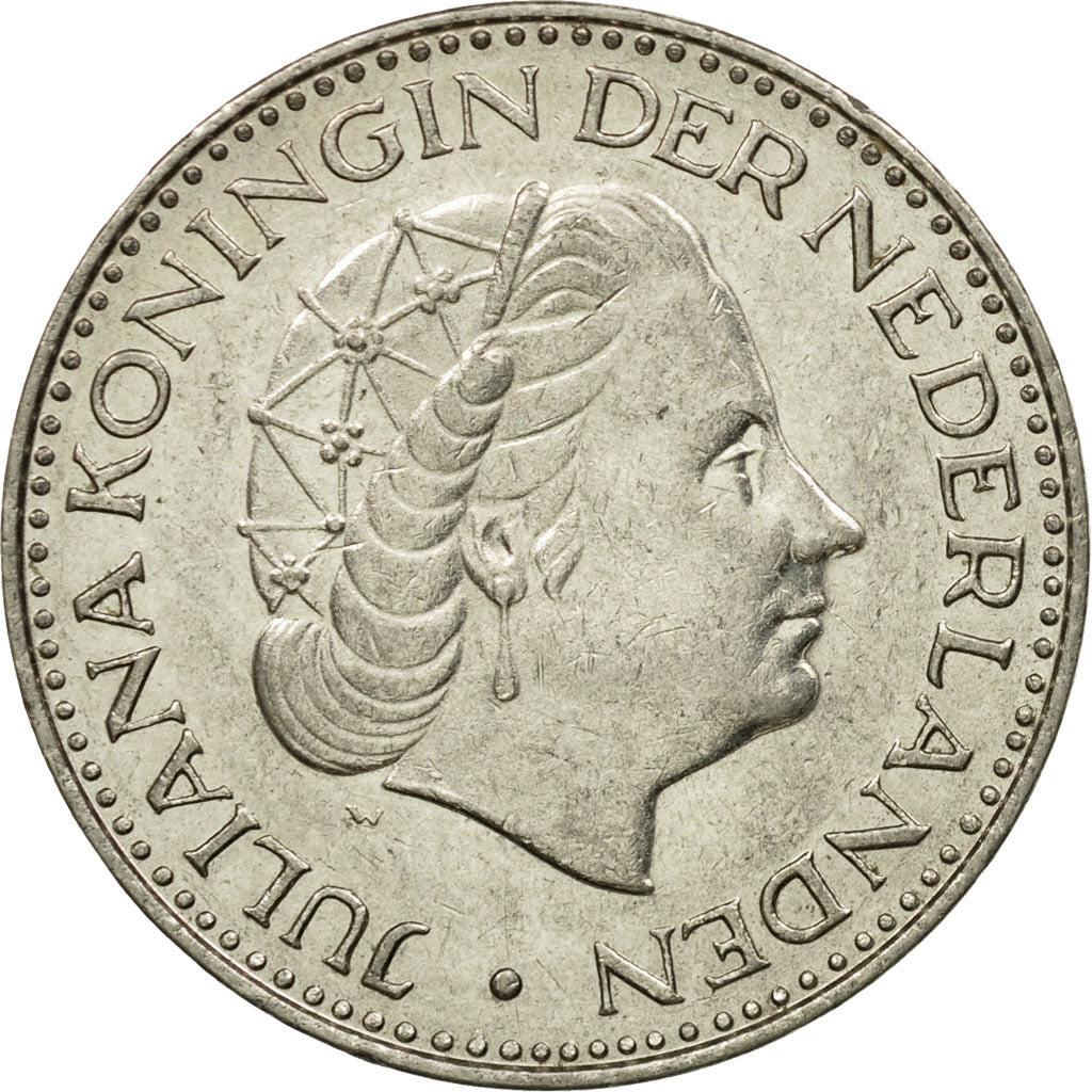 Coin, Netherlands, Juliana, Gulden, 1968, EF(40-45), Nickel, KM:184a