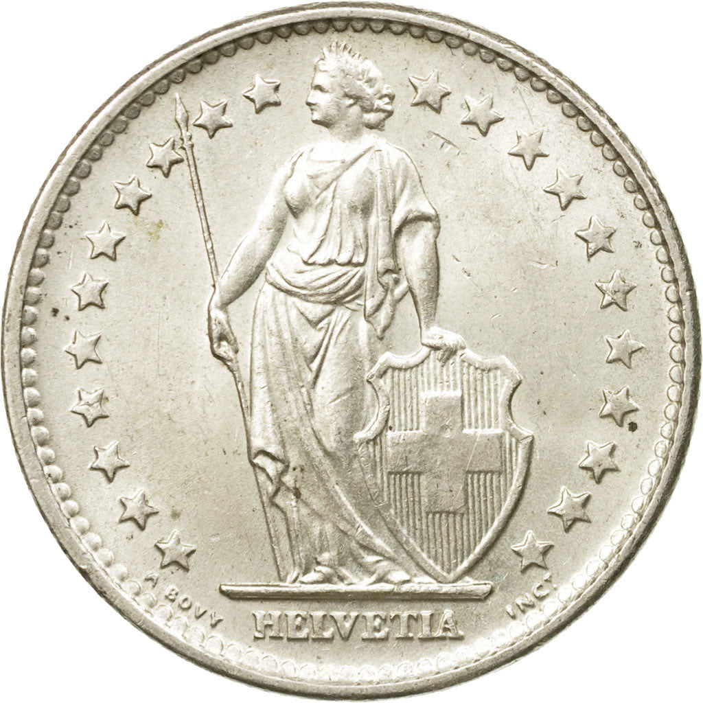 Moneta, Svizzera, 2 Francs, 1965, Bern, SPL-, Argento, KM:21