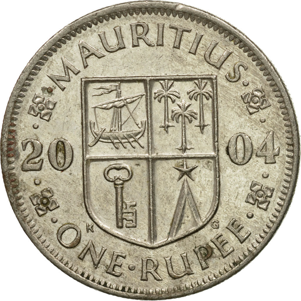 Coin, Mauritius, Rupee, 2004, EF(40-45), Copper-nickel, KM:55