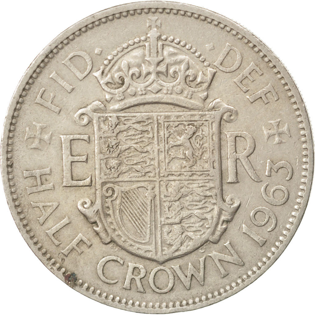 Moneta, Gran Bretagna, Elizabeth II, 1/2 Crown, 1963, BB, Rame-nichel, KM:907