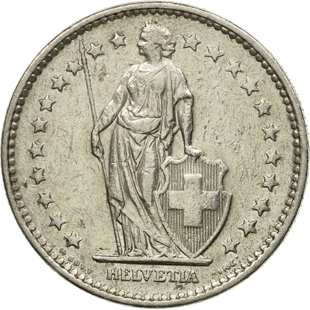 Moneta, Svizzera, 2 Francs, 1972, Bern, BB, Rame-nichel, KM:21a.1