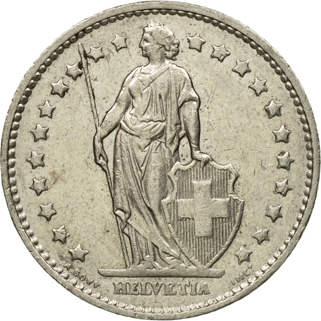 Moneta, Svizzera, Franc, 1975, Bern, BB, Rame-nichel, KM:24a.1