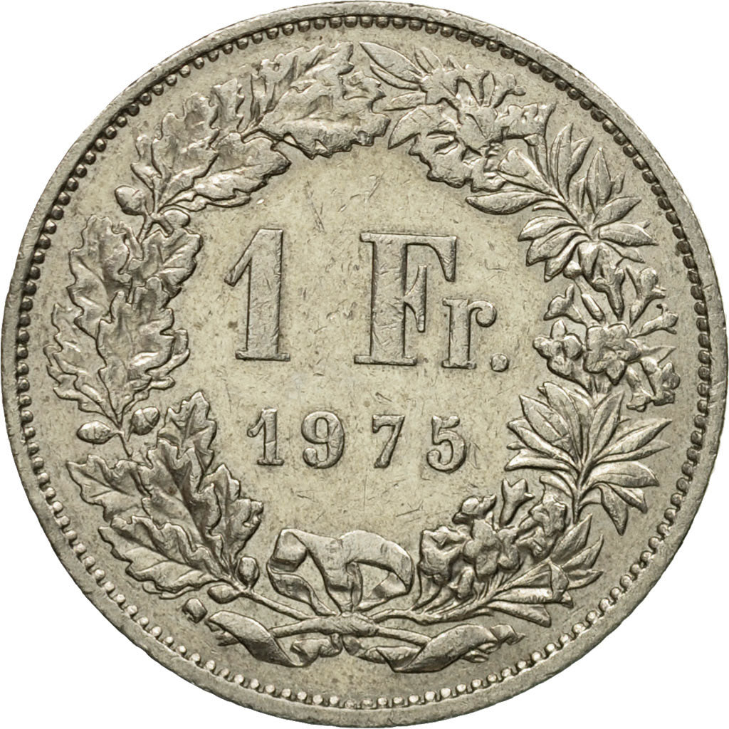 Moneta, Svizzera, Franc, 1975, Bern, BB, Rame-nichel, KM:24a.1