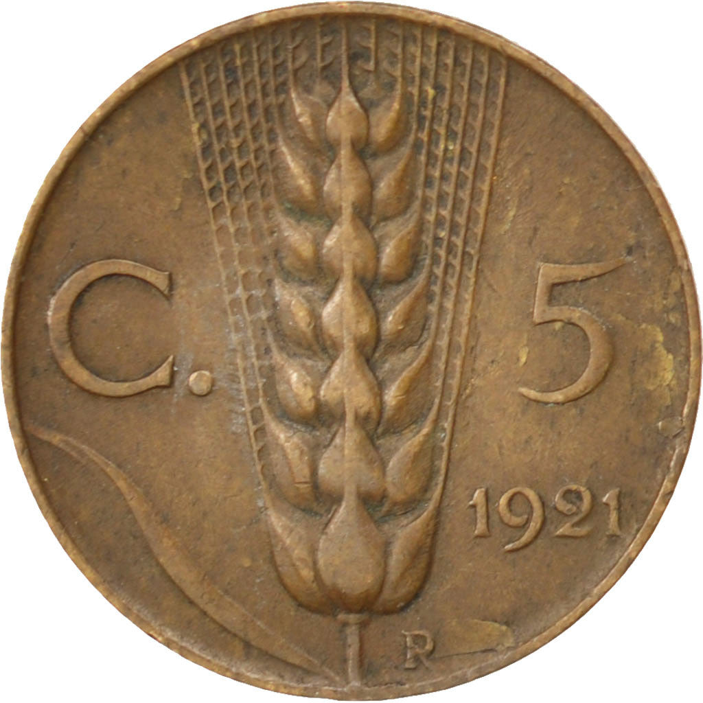 Moneta, Włochy, Vittorio Emanuele III, 5 Centesimi, 1921, Rome, EF(40-45)