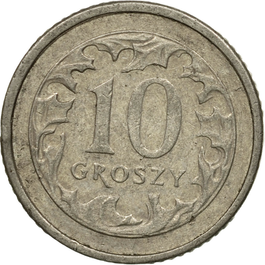 Moneda, Polonia, 10 Groszy, 1991, Warsaw, MBC, Cobre - níquel, KM:279