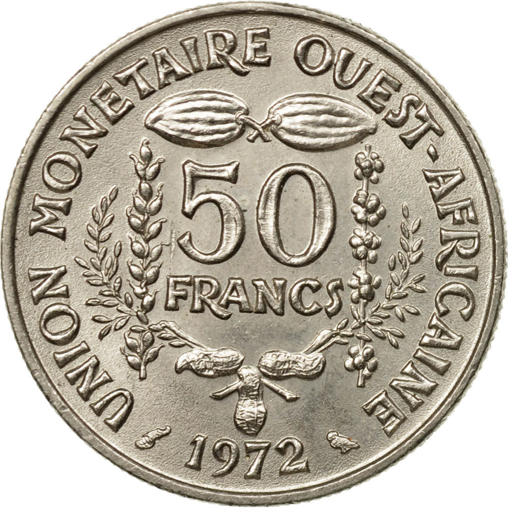 Monnaie, West African States, 50 Francs, 1972, Paris, SUP, Copper-nickel, KM:6