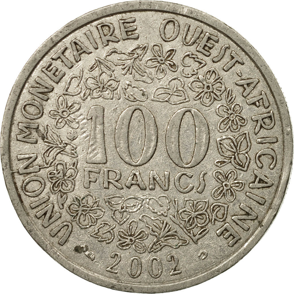 Coin, West African States, 100 Francs, 2002, Paris, EF(40-45), Nickel, KM:4