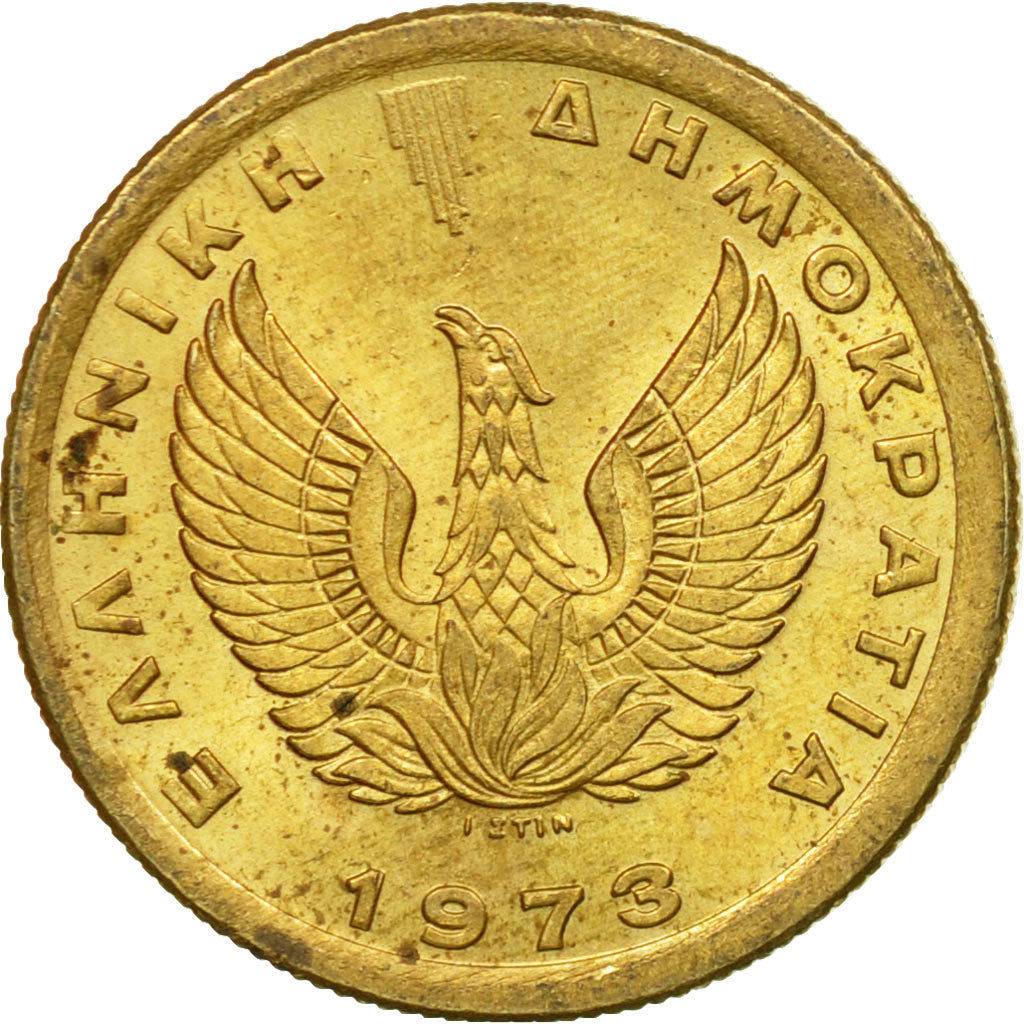 Münze, Griechenland, 50 Lepta, 1973, SS, Nickel-brass, KM:106