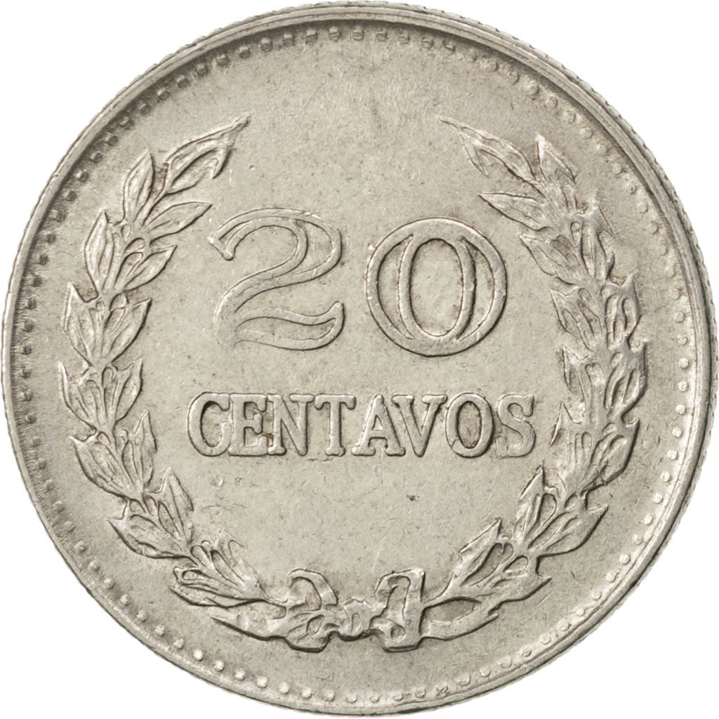 Coin, Colombia, 20 Centavos, 1970, AU(50-53), Nickel Clad Steel, KM:237