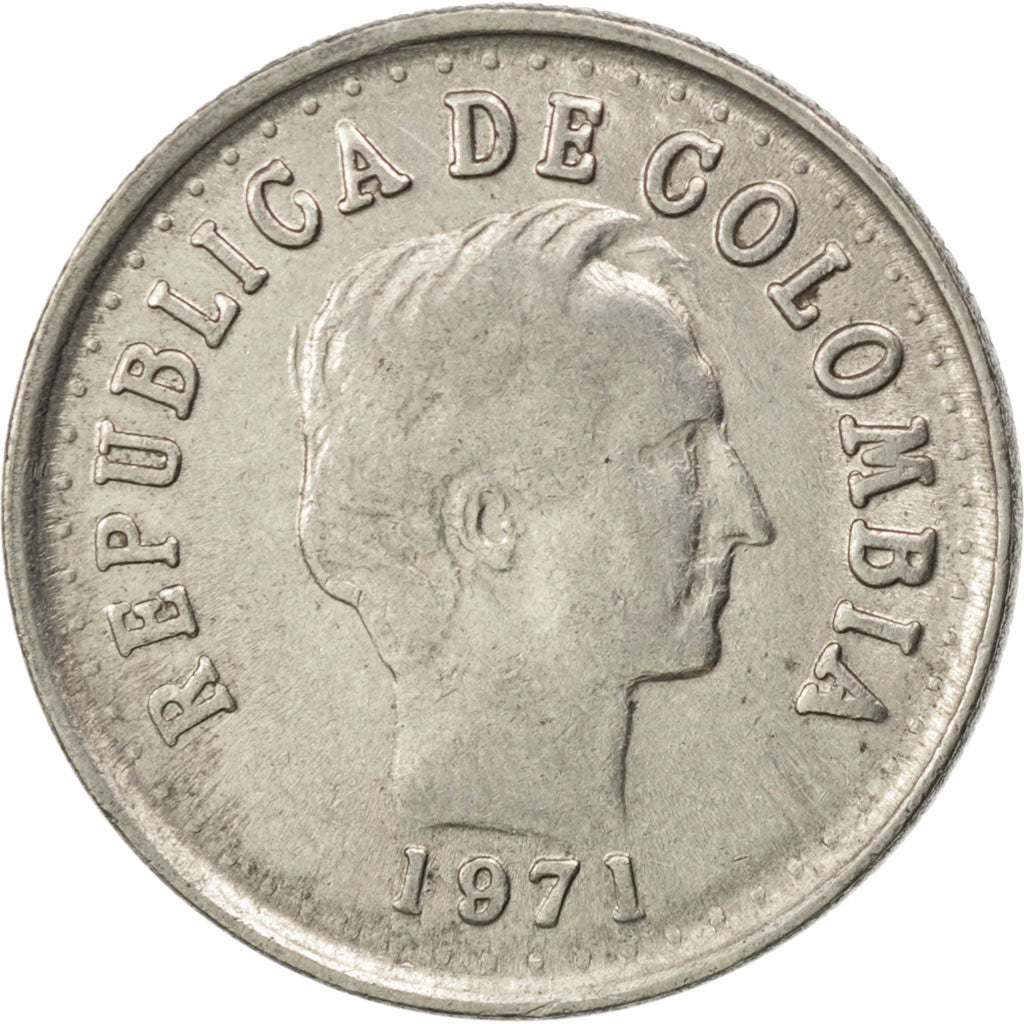 Monnaie, Colombie, 20 Centavos, 1971, TTB, Nickel Clad Steel, KM:246.1